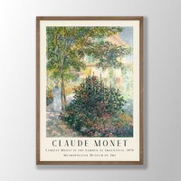 Claude Monet Kunstdruck | Garten in Argenteuil, Wandkunst, Jugendstil Drucke, Ausstellungskunst, Bauernhaus Dekor, Küchendruck von VenusseArt