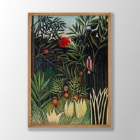 Henri Rousseau Druck | Affen Und Papagei Im Urwald 1905, Poster, Wandkunst, Museum Ausstellungsplakat Henri Rousseau Druck | Affen Und Papagei Im Urwald 1905, Poster, Wandkunst, Museum Ausstellungsplakat von VenusseArt