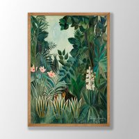 Henri Rousseau Druck | Der Äquatoriale Dschungel 1909, Poster, Wandkunst, Museumsausstellungsplakat Henri Rousseau Druck | Der Äquatoriale Dschungel 1909, Poster, Wandkunst, Museumsausstellungsplakat von VenusseArt