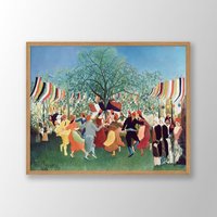 Henri Rousseau Kunstdruck | Hundertjahrfeier Der Unabhängigkeit 1892, Poster, Wandkunst, Museumsausstellungsplakat, Museumsdruck von VenusseArt