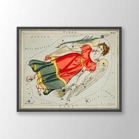 Jungfrau Sternzeichen Kunstdruck | Astrologie Prints, Poster, Tarot Inspirierte Kunst, Wandkunst, Geschenk, Geschenk von VenusseArt
