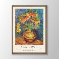 Van Gogh Druck | Imperial Fritillaries in Einer Kupfervase, Poster, Museumsausstellung Gemälde, Museumswandkunst von VenusseArt