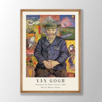 Van Gogh Druck | Portrait Von Père Tanguy, Poster, Museumsausstellung Gemälde, Museumswandkunst, Moderne Wohnkultur von VenusseArt