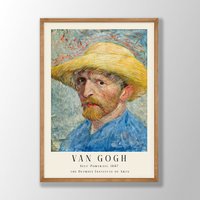 Van Gogh Druck | Selbstportrait, Poster, Museumsausstellung Gemälde, Museumswandkunst, Moderne Hauskunst von VenusseArt