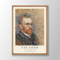 Van Gogh Druck | Selbstportrait, Poster, Museumsausstellung Gemälde, Museumswandkunst, Moderne Hauskunst von VenusseArt