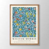 William Morris Kunstdruck | Poster, Lemon Print, Obst Wandkunst, Jugendstil Druck, Florale Küche von VenusseArt