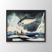 Winslow Homer Kunstdruck | Ein Guter Pool, Saguenay River | 1895, Poster, Wandkunst, Museumsausstellungsplakat, Museumsdruck von VenusseArt