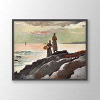 Winslow Homer Kunstdruck | Saco Bay | 1896, Poster, Küsten Print, Maritime Wandkunst, Museum Ausstellung Aquarell Malerei von VenusseArt