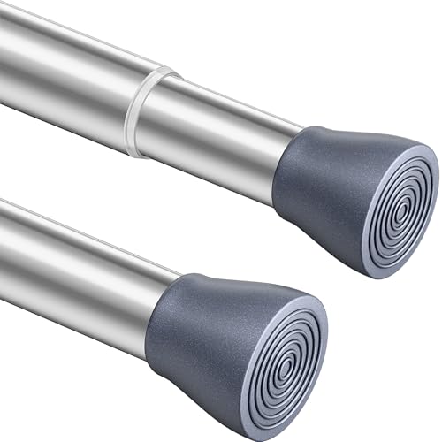 1 Stück Duschstange ohne Bohren Vorhangstange Spannstange für Badezimmer, Fenster, Kleiderschrank,90-160cm(Helles Silber) von Venwemong