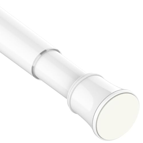 Teleskopstange zum Klemmen ohne Bohren - Duschvorhangstange & Gardinenstange als Spannstange für Bad, Dusche, Fensterbrett und Raumteiler - Verstellbare Klemmstange 85-230 cm - Ø 32 mm - Weiß von Venwemong