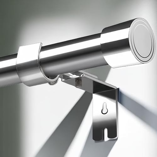 Vorhangstange Ausziehbar Gardinenstange 3m Curtain Rod aus Edelstahl Verstellbare Gardinen Stangen Schwarz mit Kappenknäufen für Schlafzimmer, Esszimmer, 220-380CM von Venwemong