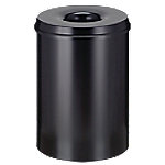 Vepa Bins Stahl Abfalleimer 33,5 x 33,5 x 47 cm Schwarz von Vepa Bins