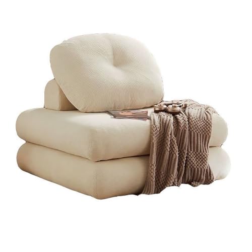 Vepnby Kombinierbares Schlafsofa, Boneless Couch, bodensofa mit Rückenlehne, Cordstoff, Abnehmbarer und waschbarer Bezug, ideal für Wohnzimmer, Schlafzimmer oder Balkon(Gray) von Vepnby