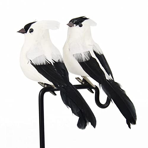 Mini künstlicher Vogel 2 Stück Simulation Schaumstoff Taube Modell lebensechte Vogelfigur Miniatur Hausgarten Ornament von Vepoty