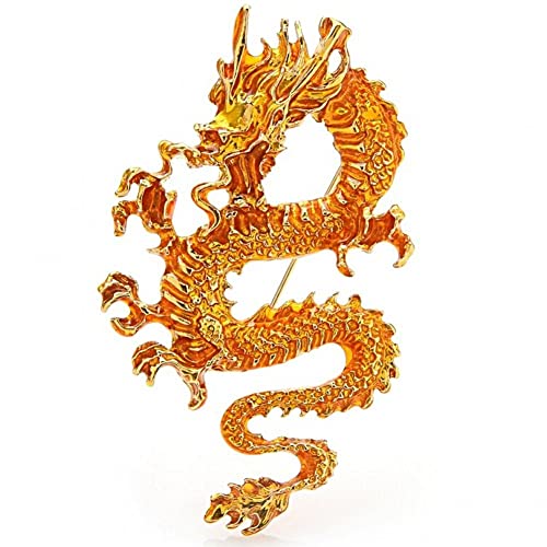 Vepoty Drachen Anstecknadel Vivid Animal Anime Pin Mode Zodiac Abzeichen Metall Brosche für Kleidung Dekoration von Vepoty