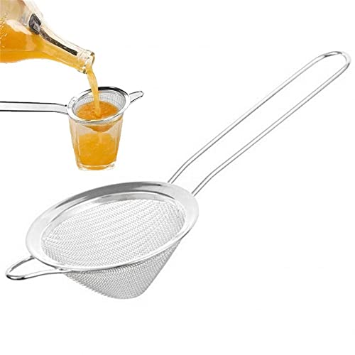 Vepoty Feinmaschiges Sieb Kleines konisches Kegelsieb Edelstahl-Teesieb mit langem Griff für Cocktailkaffee Vepoty Feinmaschiges Sieb Kleines konisches Kegelsieb Edelstahl-Teesieb mit langem Griff für Cocktailkaffee von Vepoty