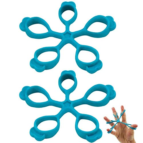 Vepoty Fingertrainer Bahre 2pcs Elastische Handwiderstandsbänder Stärkungs-Silikon-Extensoren-Trainingsband von Vepoty