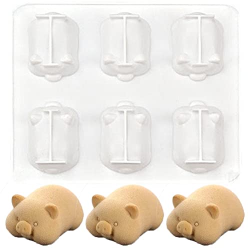 Vepoty Fondant Backform 3D Schwein Mousse Kuchen Backform Pudding Süßigkeiten Herstellung Silikonform Kuchen Dekorieren Werkzeug von Vepoty