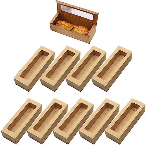 Vepoty Gebäck-Verpackung Box 10 Stück Kraftpapier Keksbox mit durchsichtigem Sichtfenster kleine Geschenkbox für Kuchen Schokolade Kekse Kekse Vepoty Gebäck-Verpackung Box 10 Stück Kraftpapier Keksbox mit durchsichtigem Sichtfenster kleine Geschenkbox für Kuchen Schokolade Kekse Kekse von Vepoty