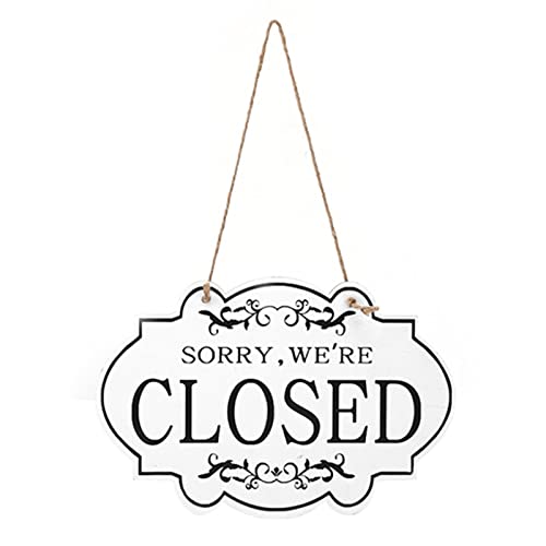 Vepoty Hölzernes Business -türschild Vintage Offenes Geschlossenes Schild Doppelseitiges Türschild Seil Für Für Coffeeshop von Vepoty