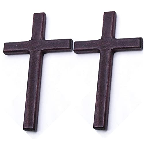 Vepoty Holzkruzifix 2pcs Religiöser Handheld -gebetskürzung Kleine Kreuze Ornamente Hängen Kreuz Für Heimwanddekoration von Vepoty