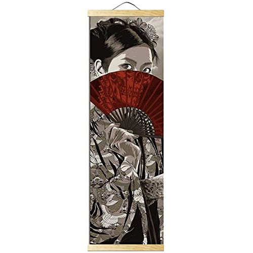 Vepoty Japanische Geisha Malerei Wandkunst Dekoration Leinwand Poster Wandkunst Bild Schlafzimmer Dekorative Malplakat Poster von Vepoty