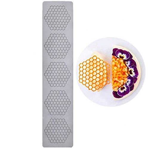 Vepoty Kuchen Fondant Form 1 Pc Wabenform Prägienmatten Schokoladenschimmel Wiederverwendbare Spitzen Silikonform Für Kuchendekoration von Vepoty