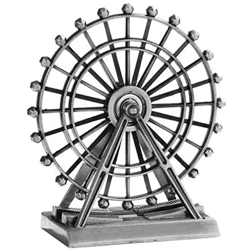Vepoty Riesenrad-Skulptur, London Eye-Form, Metallmodell, langlebiges, Robustes Riesenrad-Ornament, drehbare Kunstfigur von Vepoty