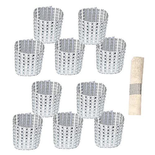 Vepoty Serviettenringstühle Schnalle 10pcs Diamant Schmücken Serviettenhalter - -serviettenring Für Tischdekorationen von Vepoty