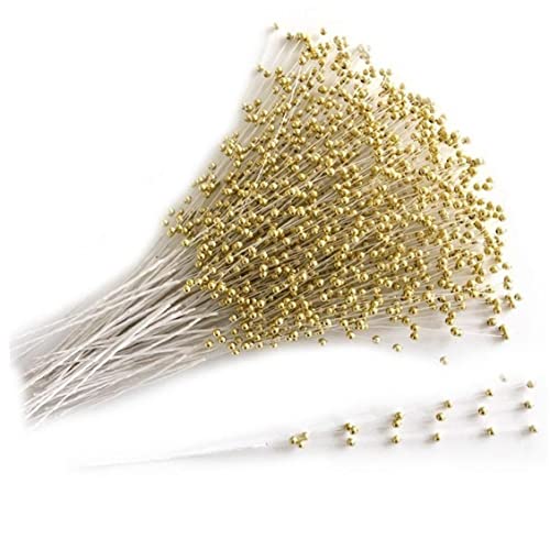 Vepoty Perlenkügelchen Drahtstänze 10pcs Gold Braut Hochzeit Perlbouquet Künstlicher Perlenstab Girlande Für Partydekoration von Vepoty