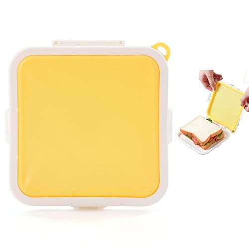 Vepoty Sandwich Toast Case Portable Food Storage Box Sandwich Brotaufbewahrung Aufbewahrungsbox Wiederverwendbare Snack Lunch Box von Vepoty
