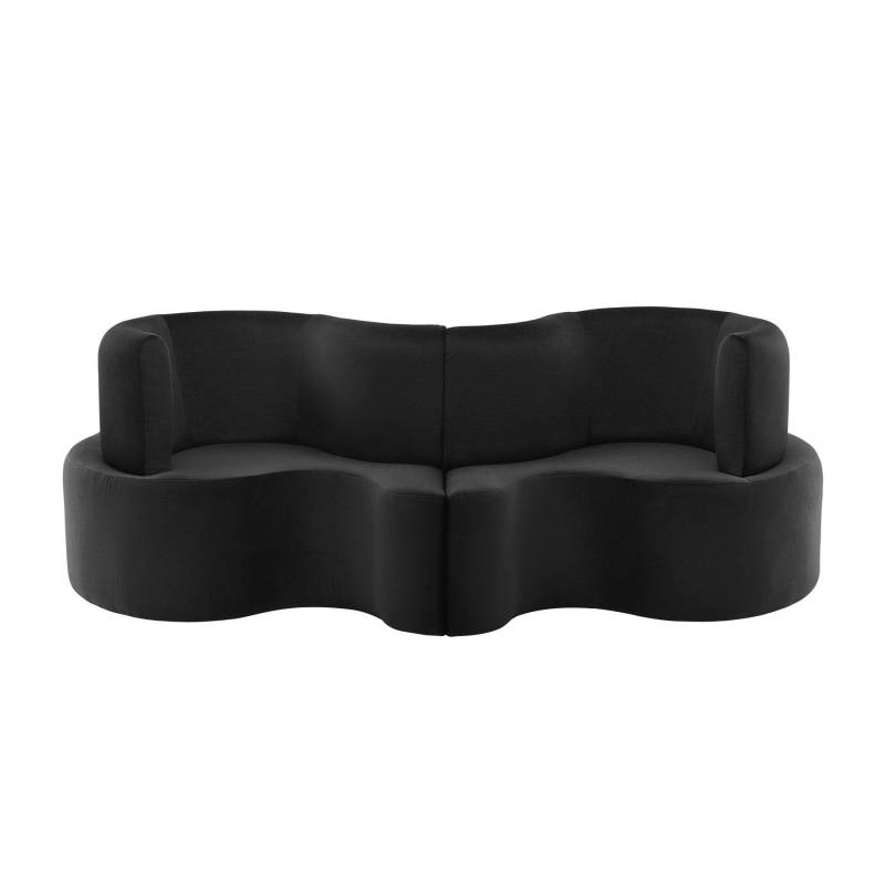 VerPan - Cloverleaf Sofa 229x116cm - schwarz/Stoff Kvadrat Harald 192/2 Elemente/LxBxH 229x116x80cm von VerPan