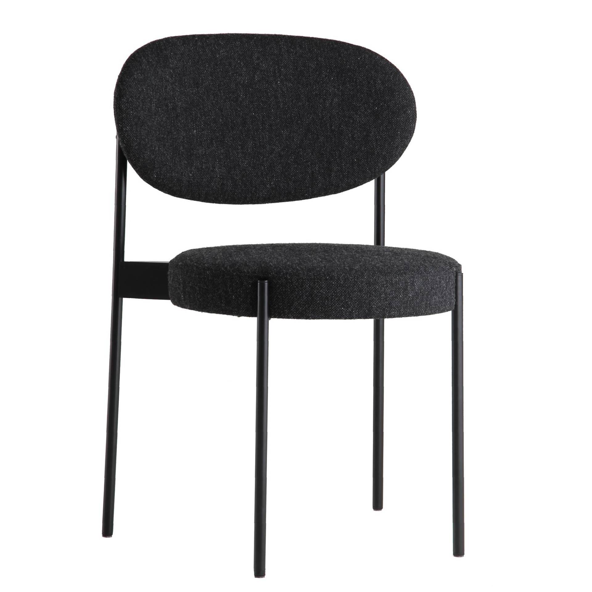 VerPan - Series 430 Stuhl Gestell schwarz - dunkelgrau/Stoff Hallingdal 65 180/Gestell schwarz/BxHxT 54x82x51,5cm von VerPan