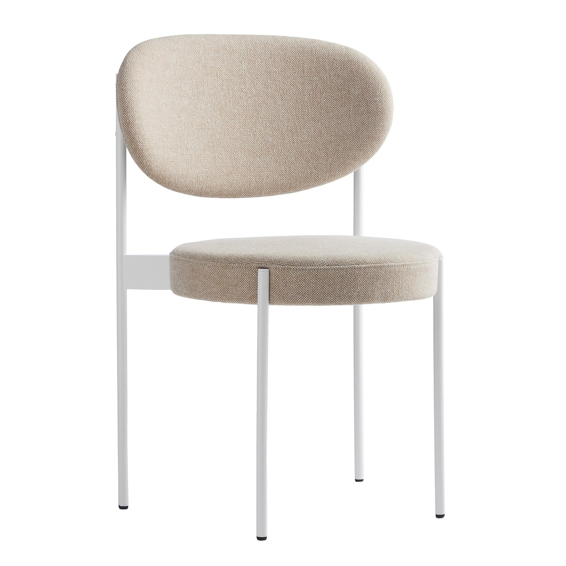 VerPan - Series 430 Stuhl Gestell weiß - beige/Stoff Kvadrat Hallingdal 0200/Gestell weiß/BxHxT 54x82x51,5cm von VerPan