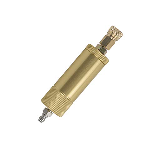 VerRich PCP Handpumpe Luftfilter Wasser-Öl-Abscheider mit weiblichem und männlichem Schnellanschluss für Hochdruckluftkompressorpumpe 30Mpa(Goldene) von VerRich