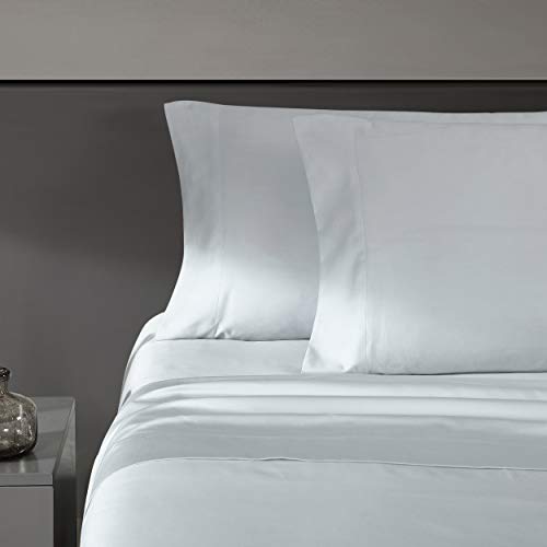 Vera Wang - Bettwäsche-Set für King-Size-Betten, luxuriöse Satin-Baumwolle, Fadenzahl 800, weiche und Glatte Heimdekoration (hellblau, Kingsize) von Vera Wang