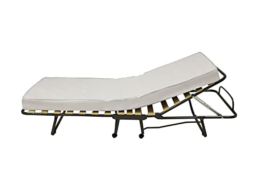 Veraflex Premium klappbares Feldbett 80x200 cm, Reisebett, Klappbett, Gästebett, Tokio Premium, Matratze mit höhenverstellbarem Kopfteil, verstellbares Bett von Veraflex