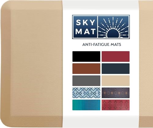 Anti-Müdigkeitsmatte, 1,9 cm, gepolstert, rutschfest, Küchenmatte, Beige, 50,8 x 99,1 cm von Verahaus