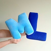 Samt Alphabet Buchstabe Buchstabenkissen Blau Kinderzimmer Dekor, Baby Namen Zeichen Samt Alphabet Buchstabe Buchstabenkissen Blau Kinderzimmer Dekor, Baby Namen Zeichen von VerayaToys