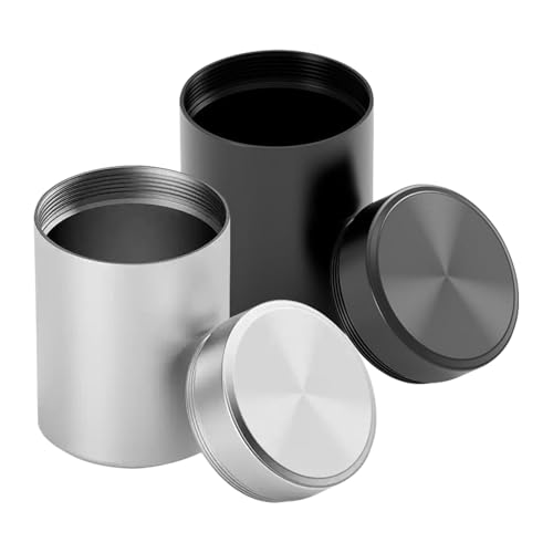 Verazquy 2 Stück Aluminium-Vorratsdose, tragbar, klein, geruchsdicht, luftdicht, Mehrzweck-Aufbewahrungsbehälter, luftdichtes Aluminium-Metall-Versiegelungsglas, für Zucker, Gewürze, Kaffee, Tee, Verazquy 2 Stück Aluminium-Vorratsdose, tragbar, klein, geruchsdicht, luftdicht, Mehrzweck-Aufbewahrungsbehälter, luftdichtes Aluminium-Metall-Versiegelungsglas, für Zucker, Gewürze, Kaffee, Tee, von Verazquy