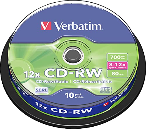 CDRW 80MIN 700MB 8-10X SUPLSCRATCH RESISTANT 10PK SPINDEL CDRW 80MIN 700MB 8-10X SUPLSCRATCH RESISTANT 10PK SPINDEL von Verbatim
