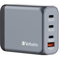 GaN Charger 100W, Power Adapter mit USB-C und USB-A, Schnellladegerät als Mehrfachstecker von Verbatim