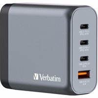 GaN Charger 140W, Power Adapter mit USB-C und USB-A, Schnellladegerät als Mehrfachstecker von Verbatim