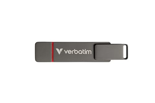 Verbatim Dual QuickStick, 512 GB, externe 3.2 Gen 1 USB-C/USB-A SSD, High-Speed USB Stick bis zu 530 MB/s, extrem schneller Speicherstick für Handy, Laptop, PC und Notebook von Verbatim