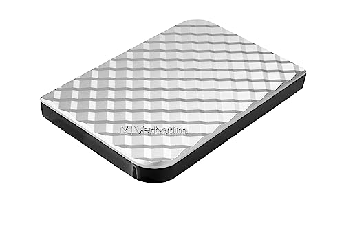Verbatim Store 'n' Go Portable Hard Drive, 1 TB, Silber, Externe Festplatte, USB 3.0, Festplatte extern aus Aluminium, für Windows & Mac OS X, tragbare Festplatte, USB Festplatte von Verbatim