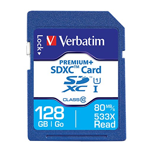Verbatim 128GB PremiumPlus 533X SDXC Memory Card, UHS-I Class 10, 98729 von Verbatim