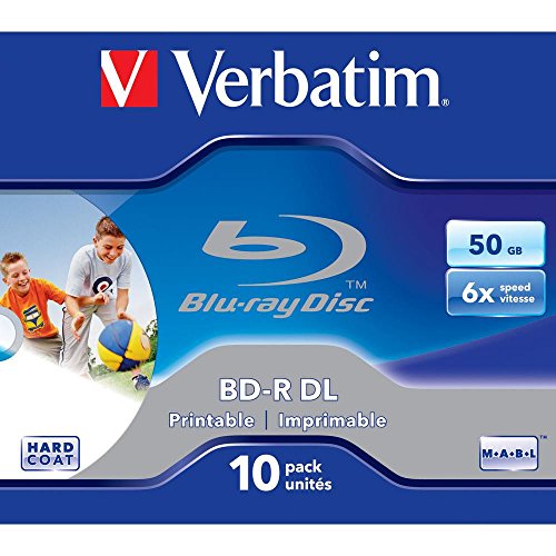 Verbatim BD-R Double Layer 50GB 6X w. Inkjet Print. No ID,10 Pack, 43736 von Verbatim