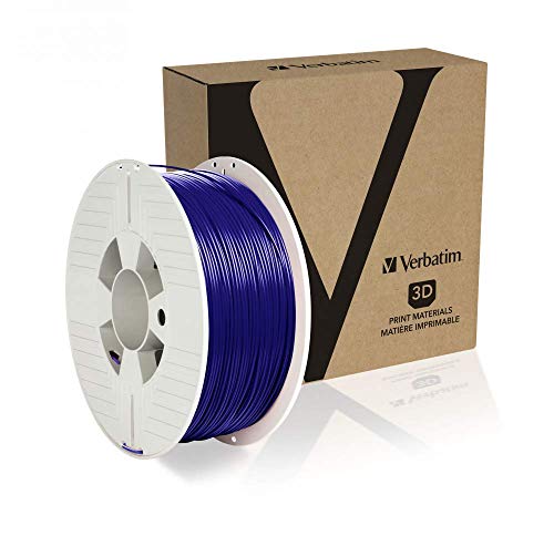 Verbatim PET-G-Filament 3D-Druck, 1,75mm, 1kg, Polyethylenterephthalat-Glykol-Filament zur Materialextrusion, für 3D-Drucker und 3D-Stift, 3D-Drucker-Filament aus PET-G, blau von Verbatim