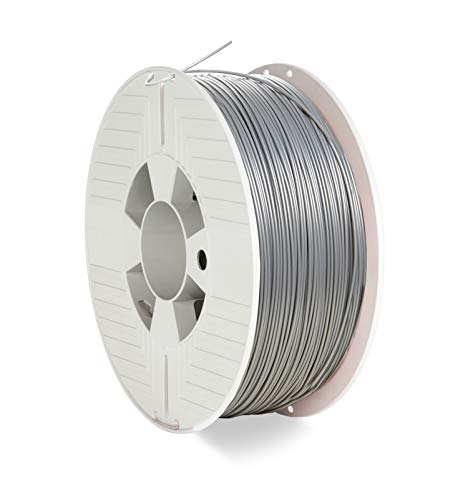 Verbatim PLA-Filament 3D-Druck, 1,75mm, 1kg, Hochleistungs-Polyactid-Filament zur Materialextrusion, für 3D-Drucker und 3D-Stift, 3D-Drucker-Filament aus PLA, 1 Spule 335m silber von Verbatim