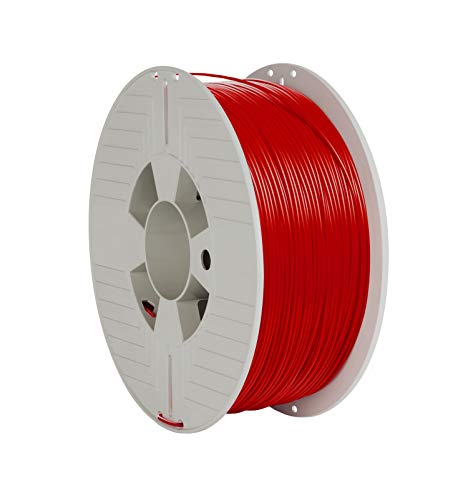 Verbatim ABS-Filament 3D-Druck, 1,75mm, 1kg, Hochleistungs-Acrylnitril-Butadien-Styrol zur Materialextrusion, für 3D-Drucker und 3D-Stift, 3D-Drucker-Filament aus ABS, rot von Verbatim